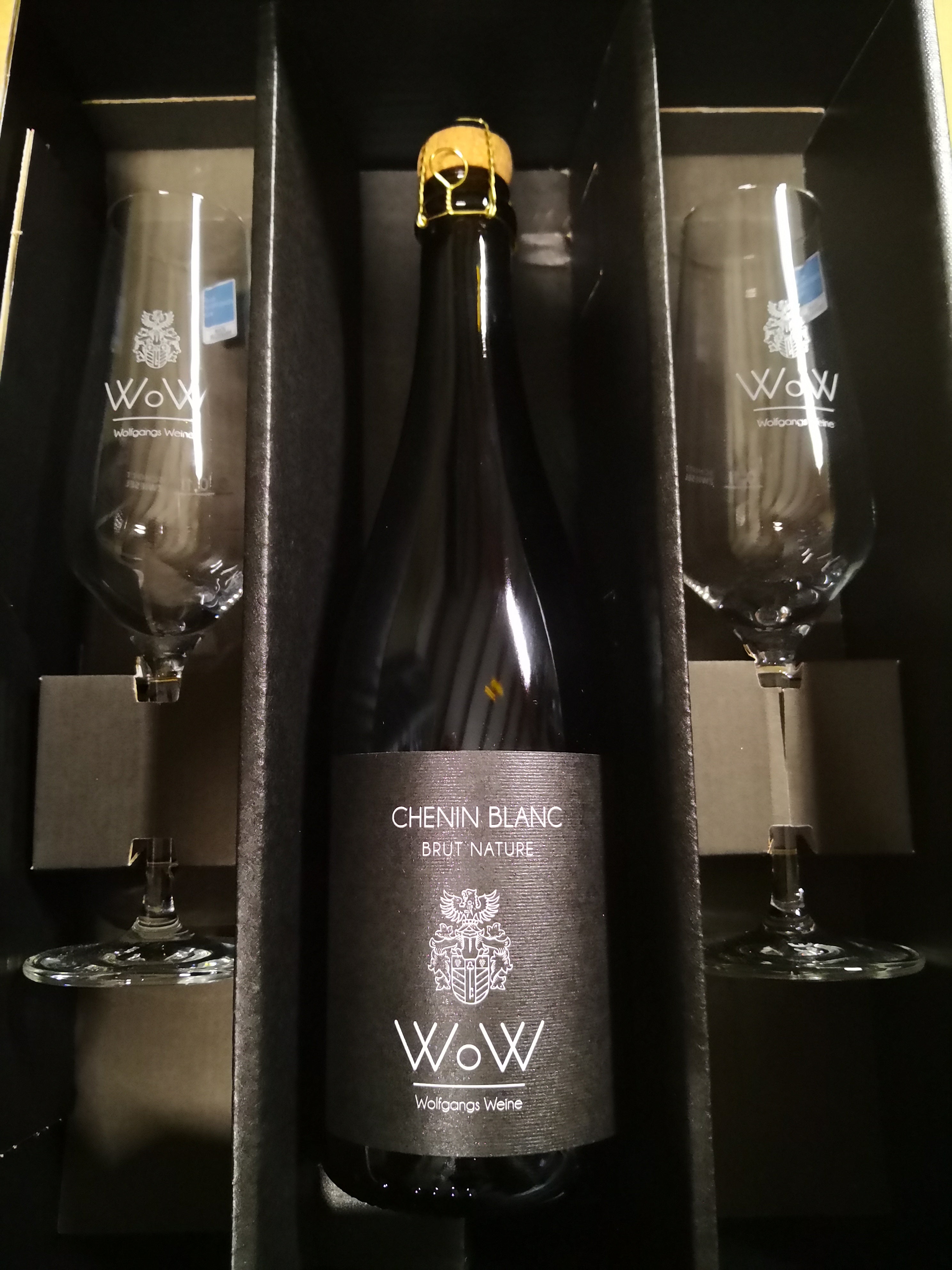 Limitiert - Chenin Blanc Winzersekt ink. 2 Gläser mit WoW Logo - 1 Flasche